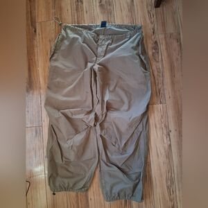 Y2k- Baggy Cargo Pants, Tan,Size Large